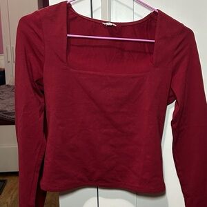Portia Square Neck Long Sleeve Top